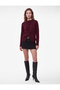 Viscose Long Sleeve Knitwear High Neck Gathered Cardigan