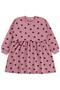 Heart Patterned Dress for 6-9 Years - Pink - 2