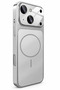 iPhone 13/14 Compatible Gray 17 Pro Appearance Ag Glass Camera Lens Magsafe Supported Phone Case