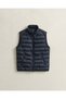 Men's Navy Blue Regular Fit Mock Neck Goose down Vest - 5