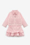 Pink Gabardine Girls' Skirt and Jacket Set - Maria - 5
