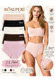 Women's Panties 5-Piece Laser Cut Seamless Non-Marking Gathering High Waist Daily Flexible and Comfortable