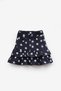 Navy Blue Star Patterned Gabardine Long Sleeve Girls' Skirt Jacket Set - Maria - 7
