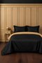 100% Cotton Satin Double-Sided Black Gold Double Duvet Cover Set (83 Thread-125 Gsm) - 2
