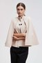 Solid Short Poncho with Long Sleeves