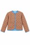 Girl's Ribbon Detailed Patterned Quilted Seasonal Jacket
