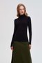 Solid High-Neck Long-Sleeve Top - 3