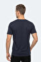 Rivaldo in Men's V-Neck Navy Blue T-Shirt - 7