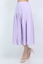 Solid Midi Pleated Skirt - 5