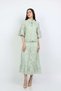Embroidered Lace Midi Skirt - 3