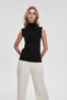 Solid High-Neck Top - 3