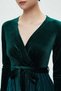 Solid Ruffled Midi Dress - 6