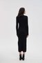 Gray Plain Midi Slit Dress - 7