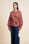 Plain Relaxed Sweatshirt with Long Sleeves - 6