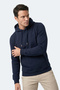 Kevro I Men's Hooded Navy Blue Sweatshirt - 8