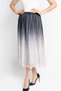 Solid Pleated Midi Skirt