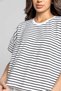 Plus Size Striped Short Sleeve Blouse - 2