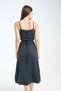 Backless Midi Dress with Straps - 6