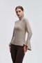 Plain High Collar Long Sleeve Top - 3