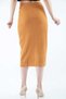Solid Ribbed Midi Skirt
