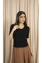 Women's Solid V-Neck Blouse - 2
