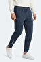 Kox I Men's Slim Fit Navy Blue Sweatpants with Pockets - 5