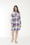 Women's Buttoned Lumberjack Tunic Shirt 22021