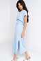 Solid Midi Dress with Short Sleeves - 3