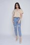 Short Cropped Button-Front Shirt with Pockets - 2