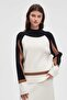 Multicolored High-Neck Top