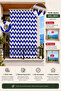 Balcony Curtain Enxboy Optional Balcony Curtain "With Eyelets" Blue Zigzag Ty901-2 - 7