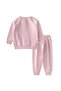 Reglan Sleeve Patched Basic Set 1-6 Years Pink - 2