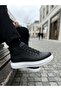Ba0713 Lace-Up High Black and White Sole Men's Style Sports Boots - 5