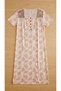 Rm 15214 Salmon Hydrangea Patterned Half Sleeve Half Button Nightgown - 2