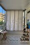 Olivia Home Rope Tensioned Height Adjustable Gray Cream Striped Balcony Curtain Thick Fabric - 4