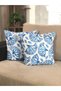 , 2-Piece Digital Printed Throw Pillow Cover Blue Coral - 2