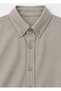 Beige Color Men's Mixed Fabric Shirt - 2