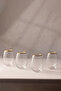 Astoria Gold 12 Piece Water and Soft Drink Glasses, Goblet Set