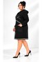 Plus Size Zipper Winter Midi Women's Dress - 4