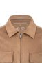 Light Brown Men's Zippered Suede Jacket - 2