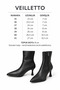 Women's Pointed Toe Black Sérena Heeled Zippered Boots - 6