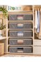 5 Pieces Gray Windowed Clothing Storage Bed under Base Organizer Multi-Purpose Storage 64 X 45 X 22 cm - 4