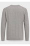 Gray Color Men's Knitted Detailed Crew Neck Knitwear - 3