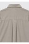 Beige Color Men's Mixed Fabric Shirt - 4