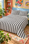 Black Heart Patterned Bedspread 200X220 Double Pique Set - 6