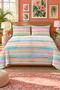 Pastel Colored Striped Bedspread 200X220 Double Pique Set - 4