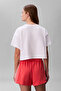 Women's White T-Shirt with Brand Logo, Suitable for Daily Use - 2