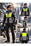 Stork Neon Yellow 4 Season Ce Protected Motorcycle Jacket Rider Set – Gloves Included - 3