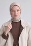 Three-Line Detailed Twill Silk Scarf Beige