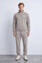 Leon Graphite Half Zipper Printed Standard Fit Men's Sweatshirt - 2